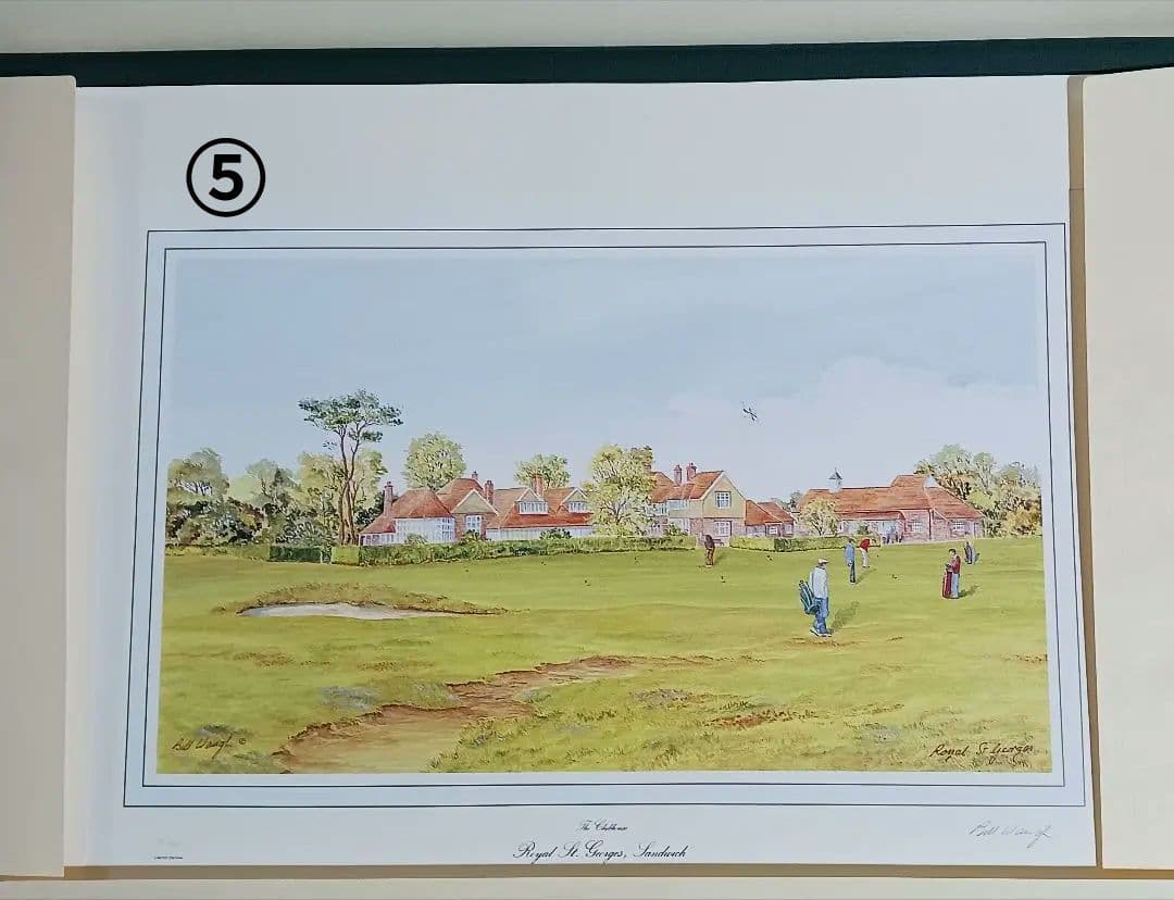 ヴィル•ウォー 全英オープンゴルフ場風景画7点 リトグラフ 限定版