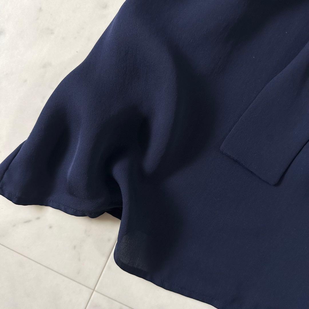 美品♪セオリーリュクス シルク100% ボウタイブラウス リボンブラウス