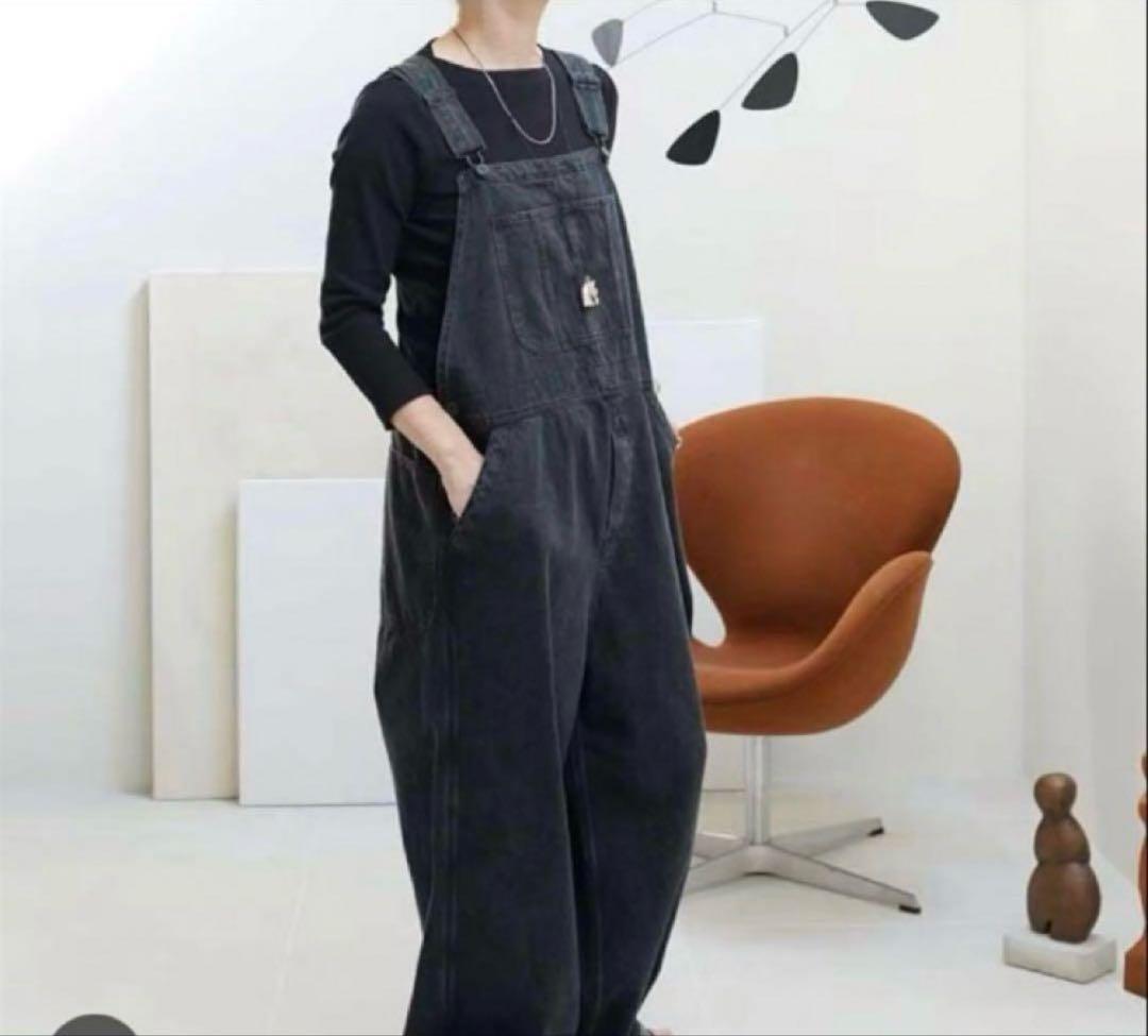 ARGUE OVERSIZED LADY OVERALL ブラック argue OVERSIZED LADY OVERALL