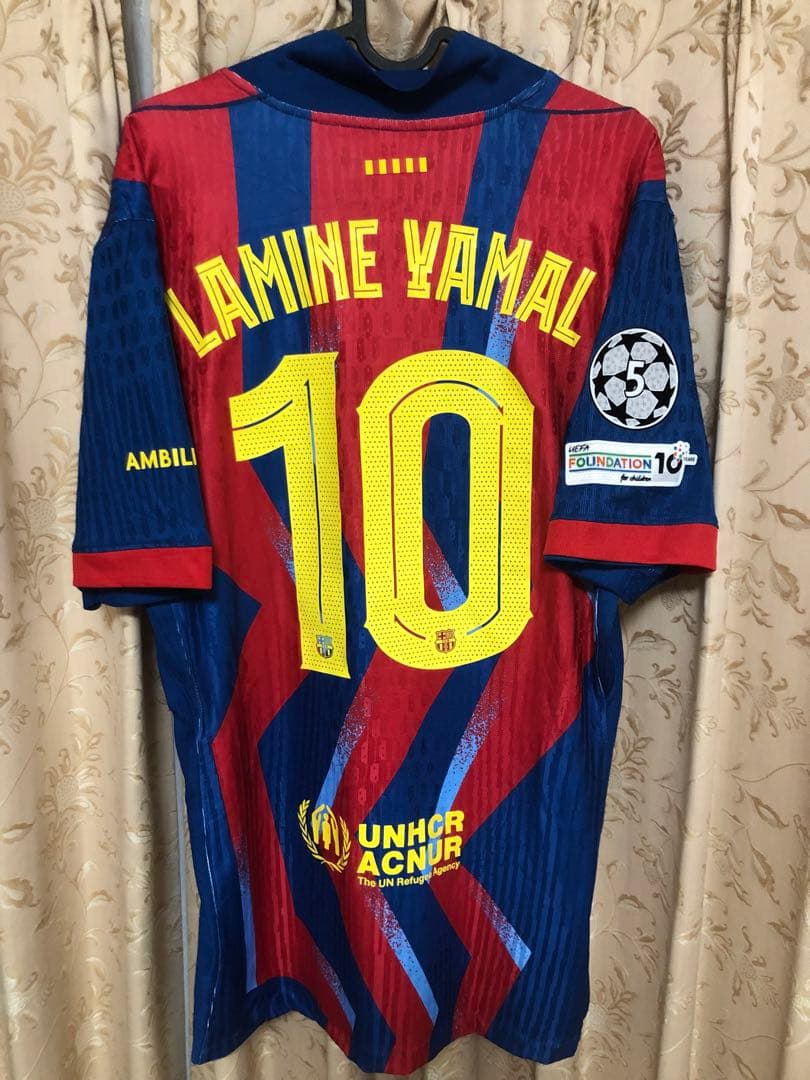 [美品]バルセロナ25/26 4th ラミン・ヤマル オーセンティック L バルセロナ 25/26 オーセンティック ユニフォーム ホーム ラミン