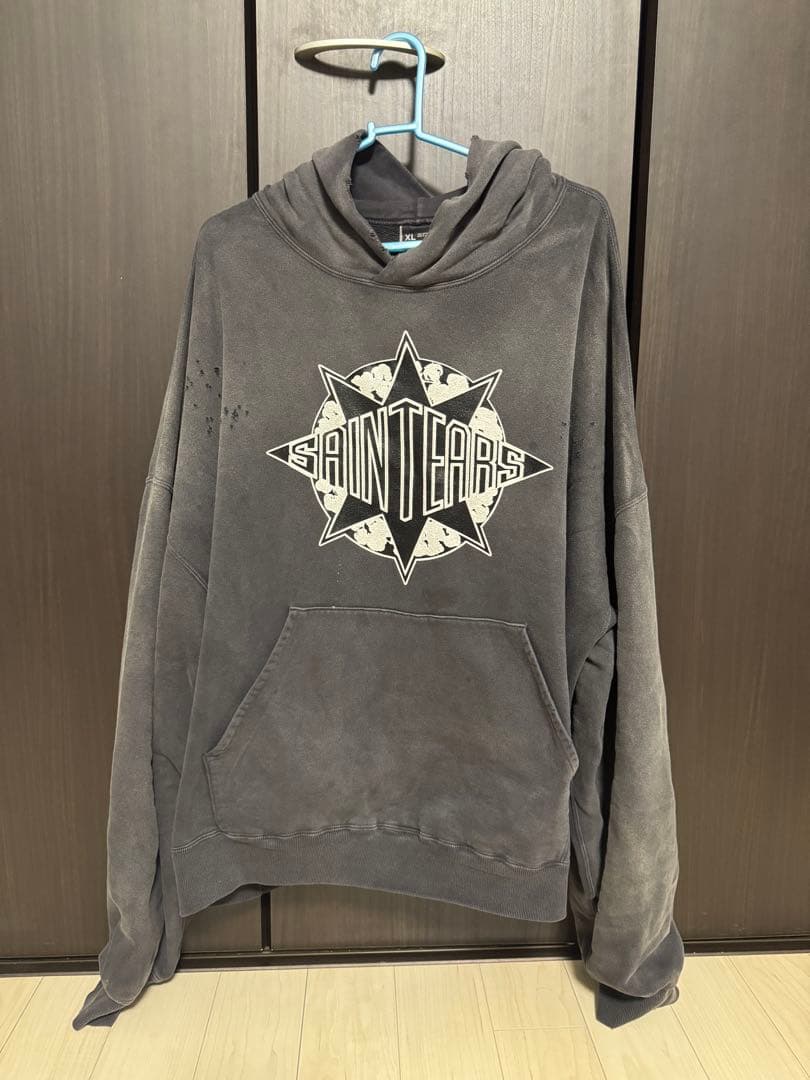確実正規品】SAINT TEARS グレー XL パーカー - メルカリ