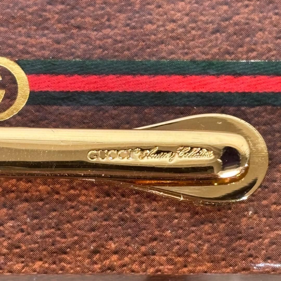 美品 【GUCCI】グッチ カフス＆タイピン セット ゴールド ヴィンテージ