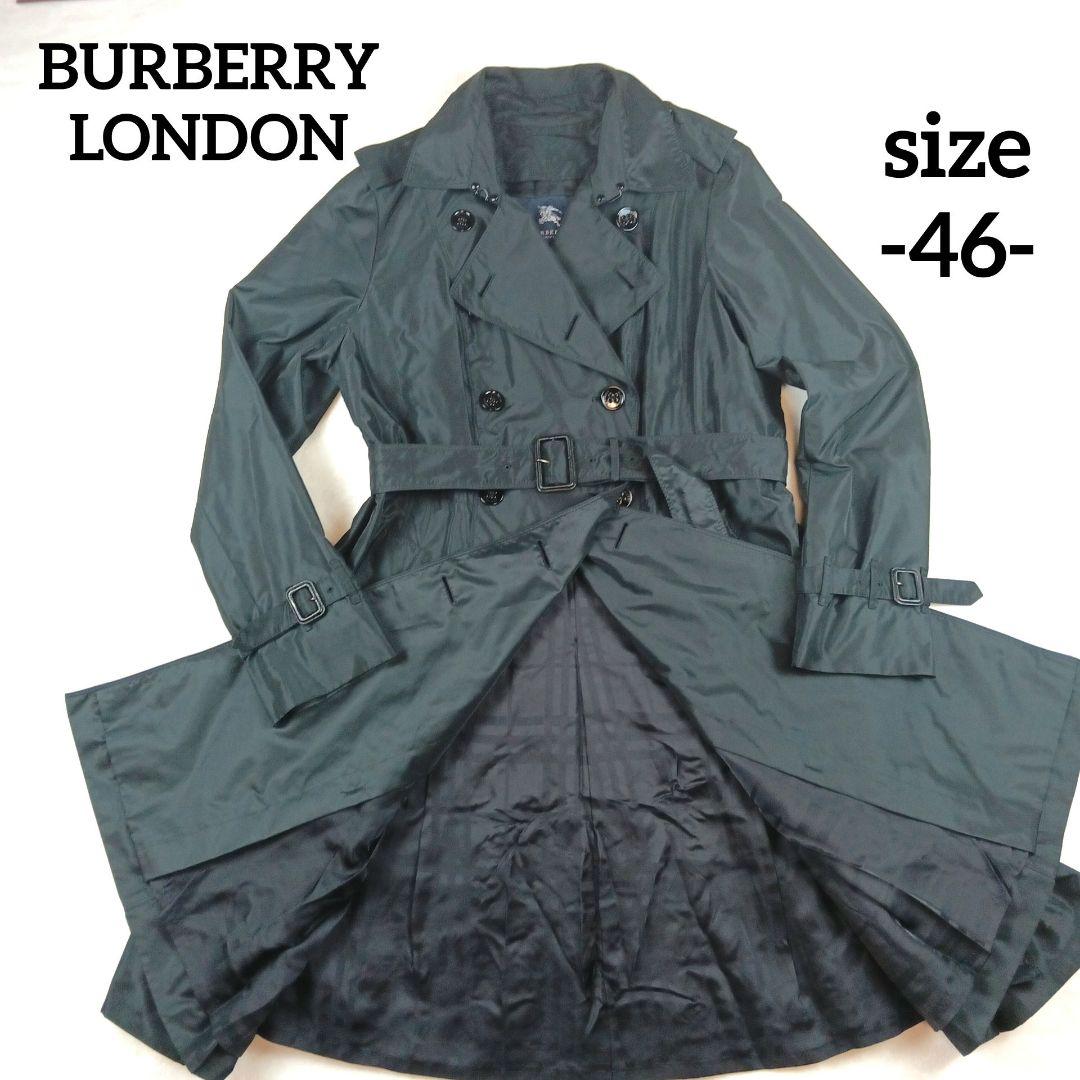 バーバリー ロンドン　トレンチコート　黒　46　大きいサイズ　ライナー欠品 BURBERRY LONDON バーバリーロンドン GBSELLON78LON ブラック 裏地ノバ