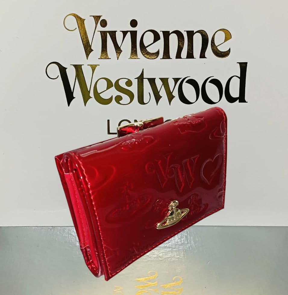 新品】Vivienne Westwood 3つ折り財布 エナメル 赤 正規品 - メルカリ