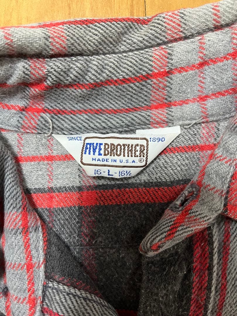 FIVE BROTHER ネルシャツ L 70s 80s - メルカリ