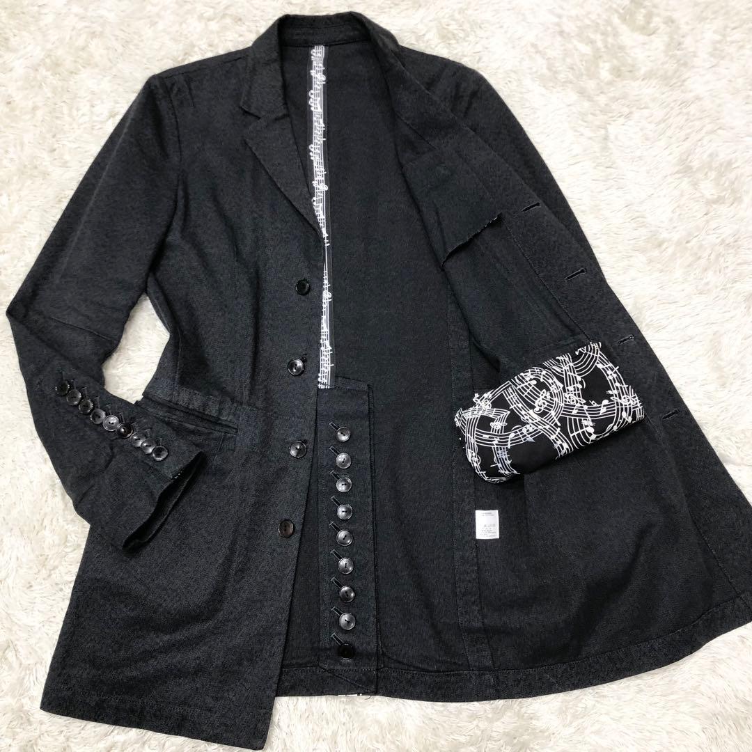 希少✨ナンバーナイン 宮下期 チェスターコート 音符 多ボタン 濃灰色 2サイズ NUMBER (N)INE（ナンバーナイン）の「【NUMBER (N)INE】《STUDIOUS限定