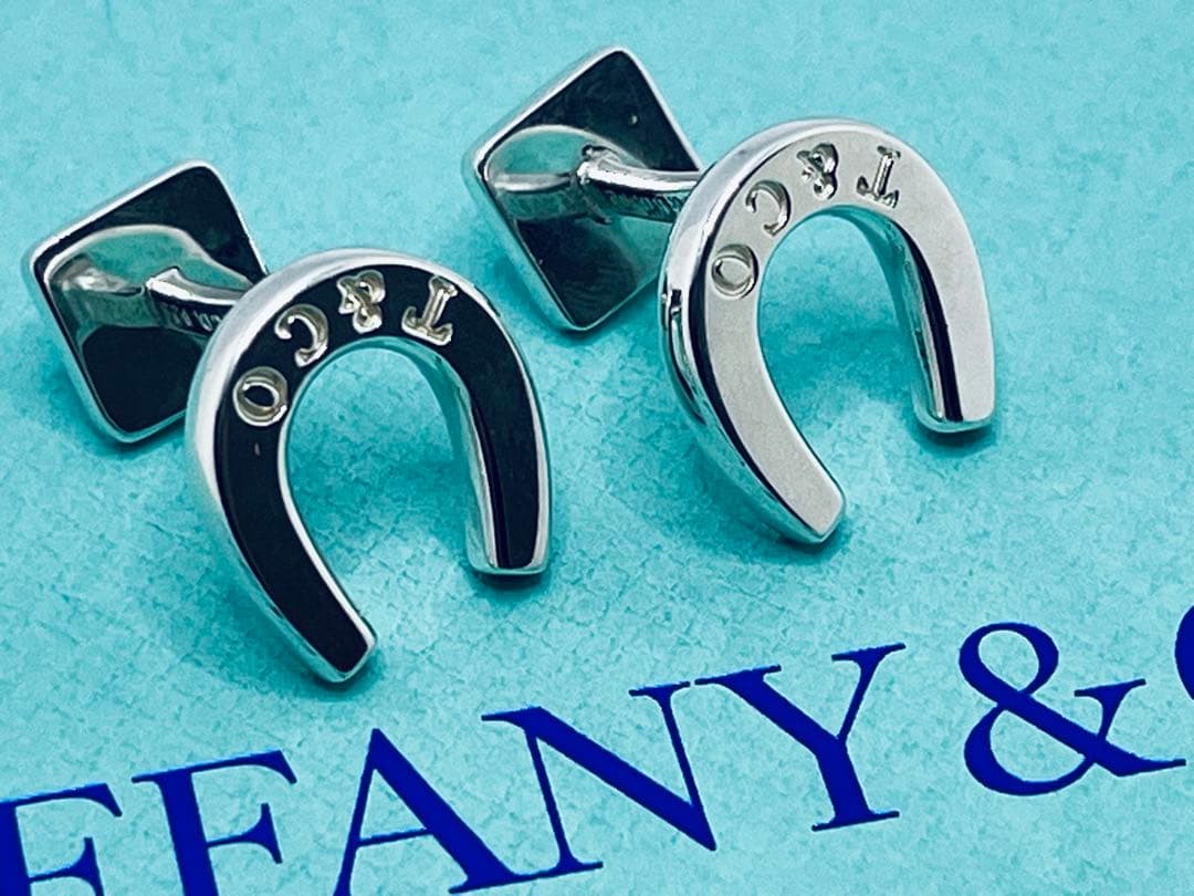 c753 ティファニー 希少 美品 ホースシュー カフリンクス 925 蹄鉄 蹄