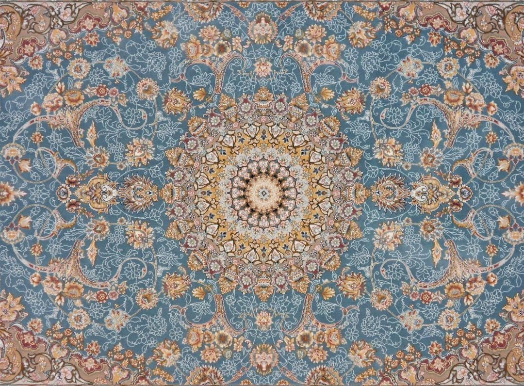 225万ノット！超高密度織 絨毯！本場 イラン産100×150cm‐200151 - メルカリ