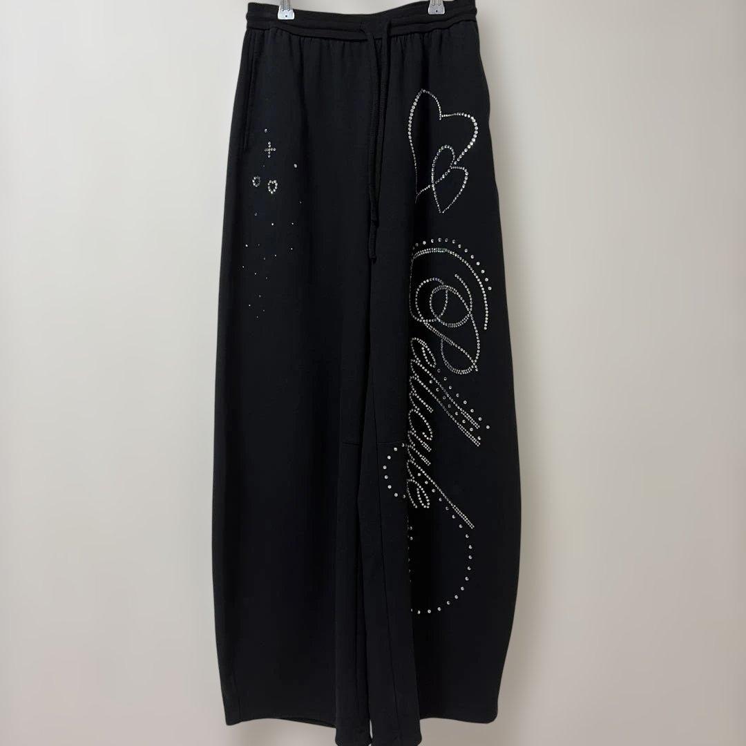 PELLICULE stone-deco sweat pants Black - メルカリ
