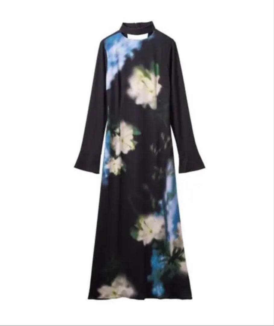 Knuth Marf blurry flower one piece black - メルカリ