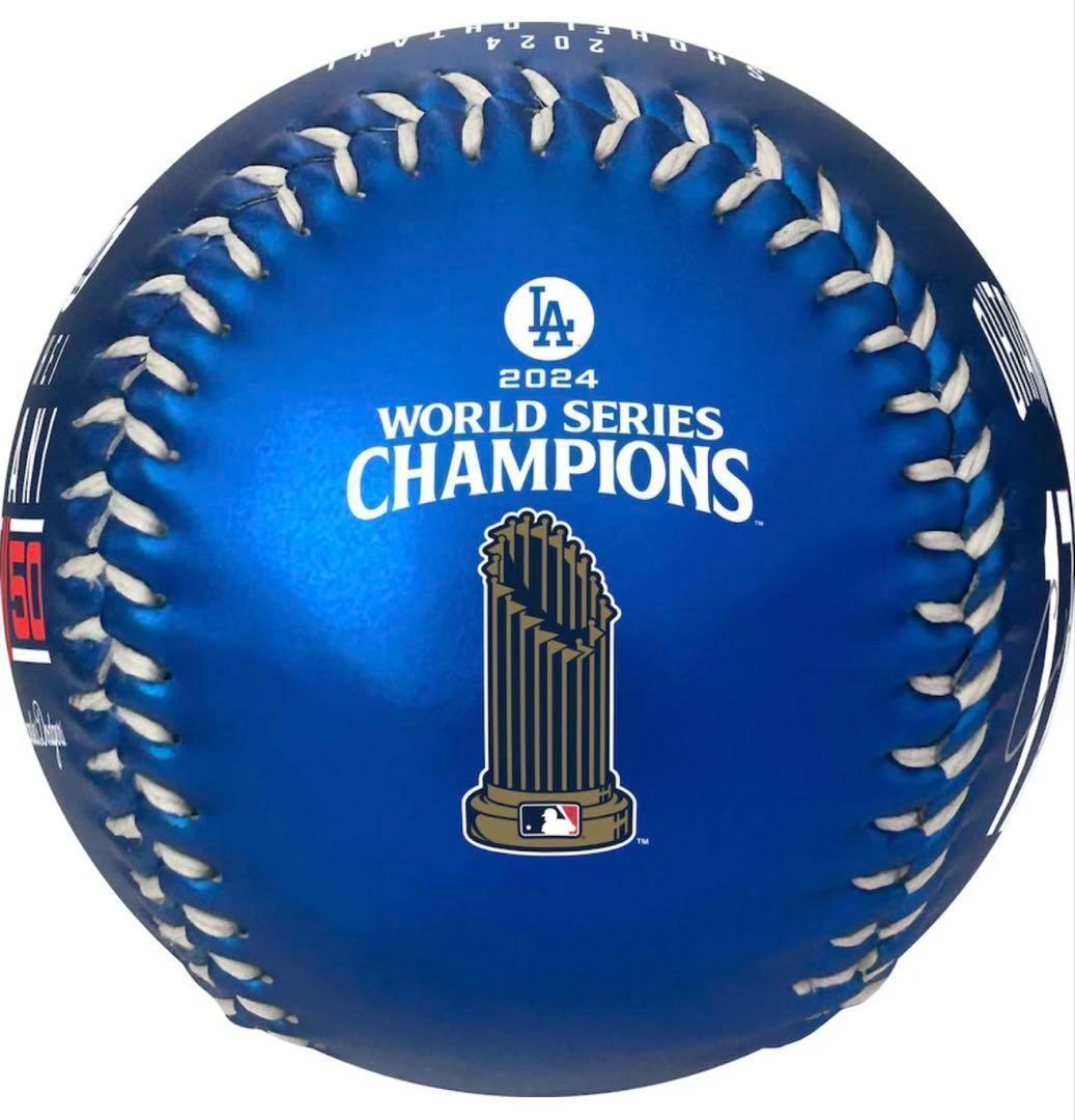 正規品】ドジャース 2024 50/50 MVP WS優勝記念ボール 青ブルー - メルカリ