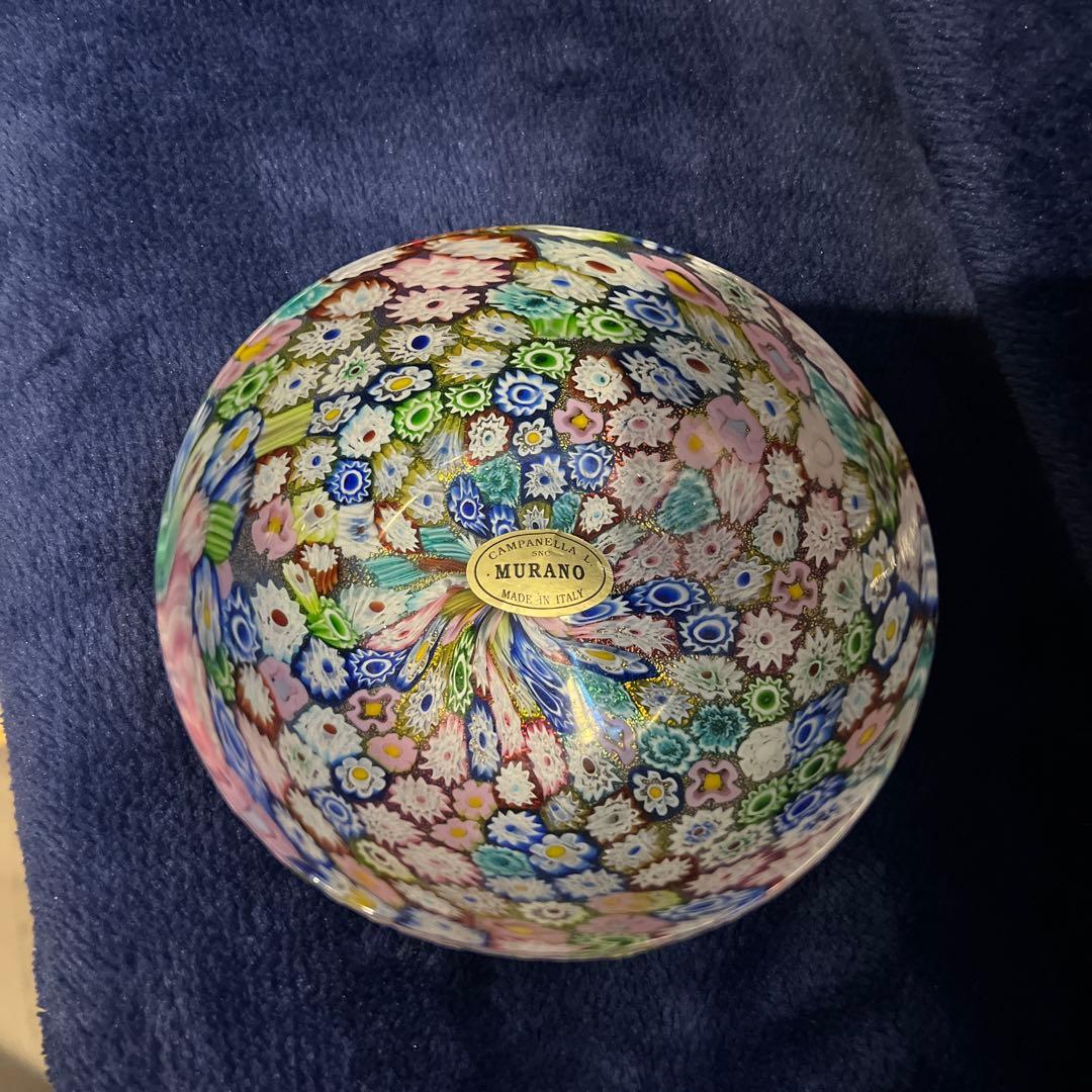 吹きガラス ミルフィオリ ムラーノガラス ヴェネチアングラス/小皿