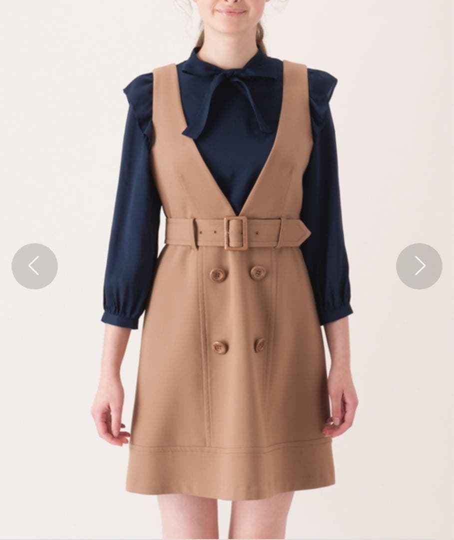 【BLUE LABEL CRESTBRIDGE】 ジャンパースカート　36 ブルーレーベルクレストブリッジ BLUE LABEL CRESTBRIDGE ドッキング