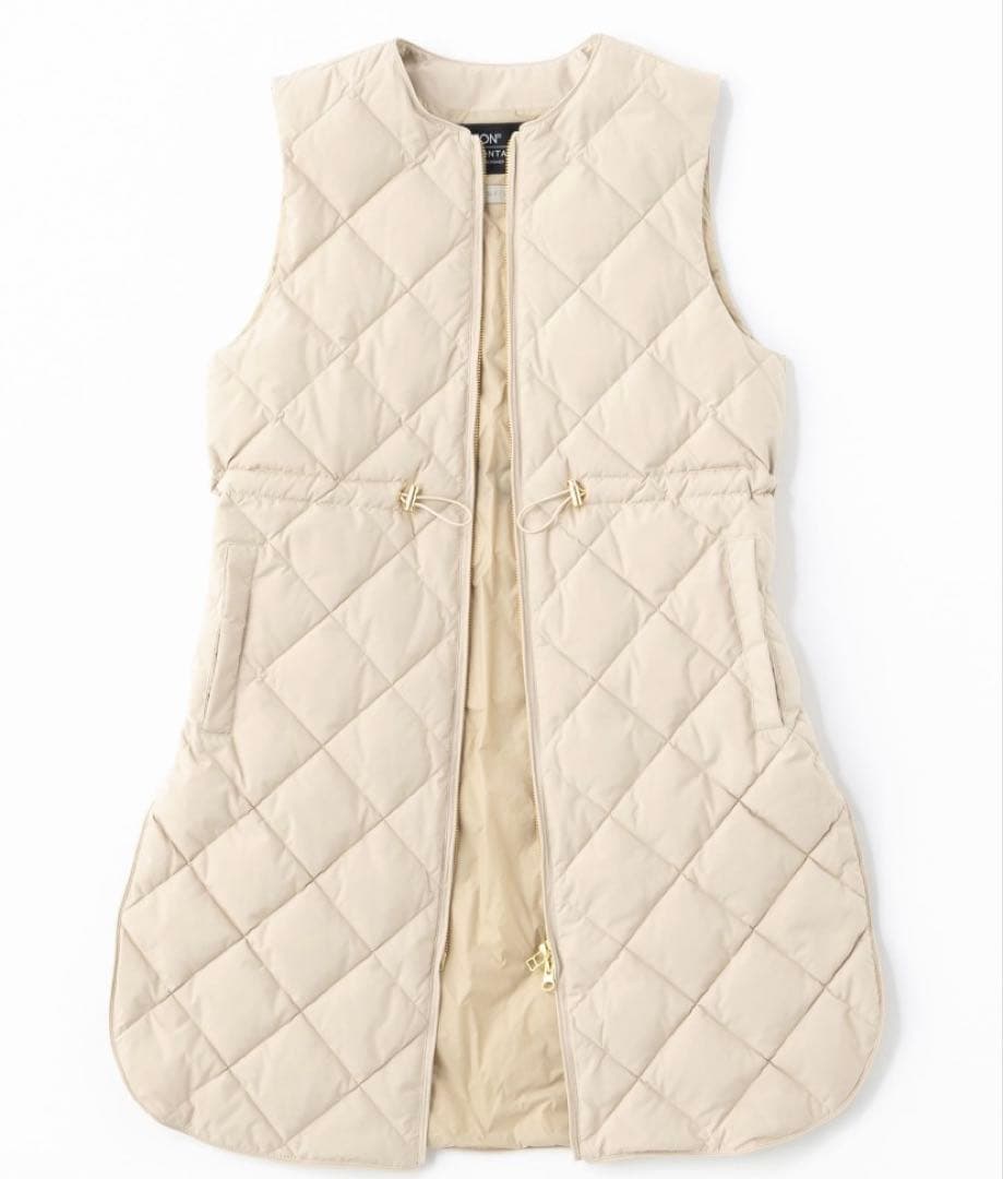 TAION×UNFILO 】キルティングダウン ジレ ベージュ Mサイズ - メルカリ