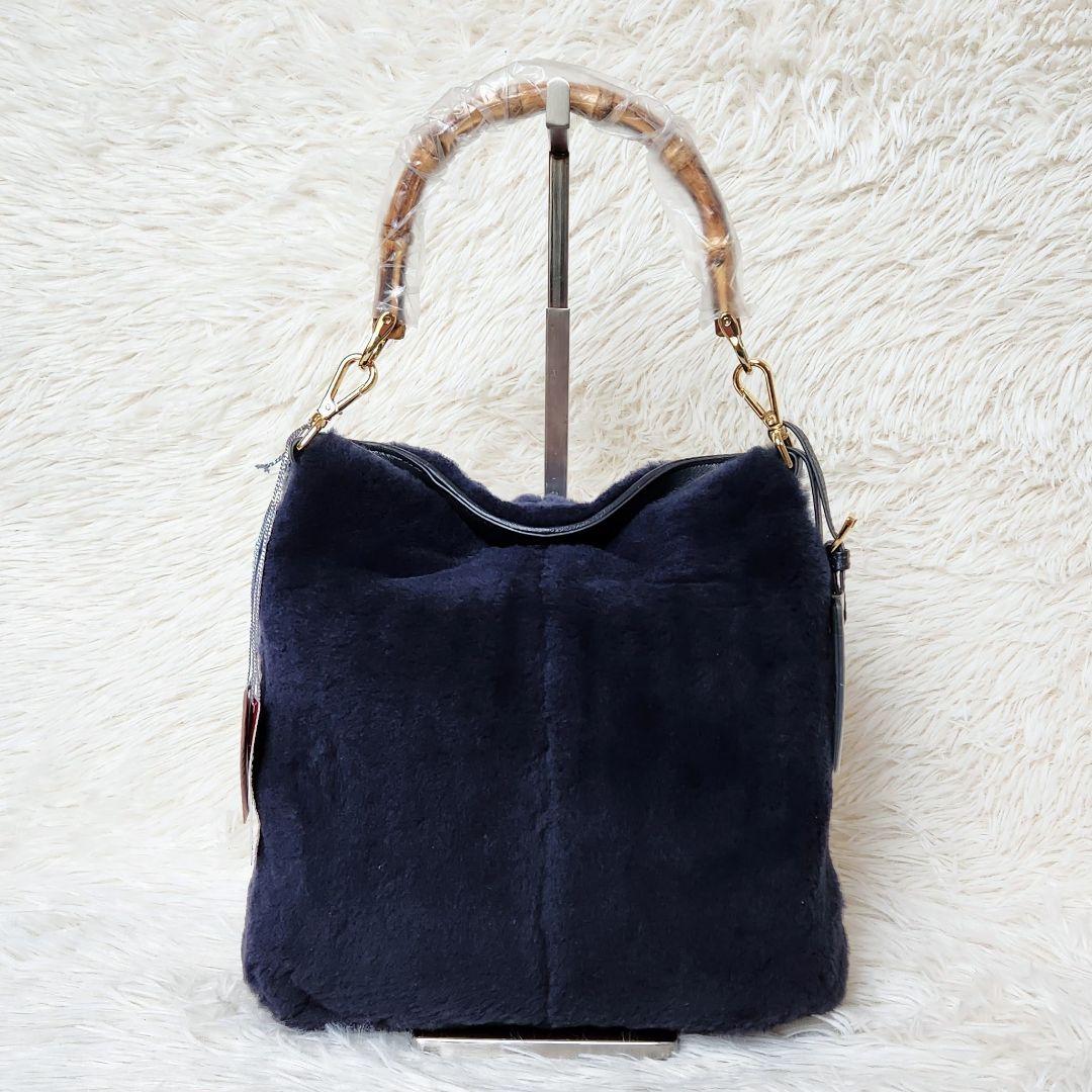 《未使用》PELLEY LUSSO ペレリールッソ ムートン ショルダーバッグa