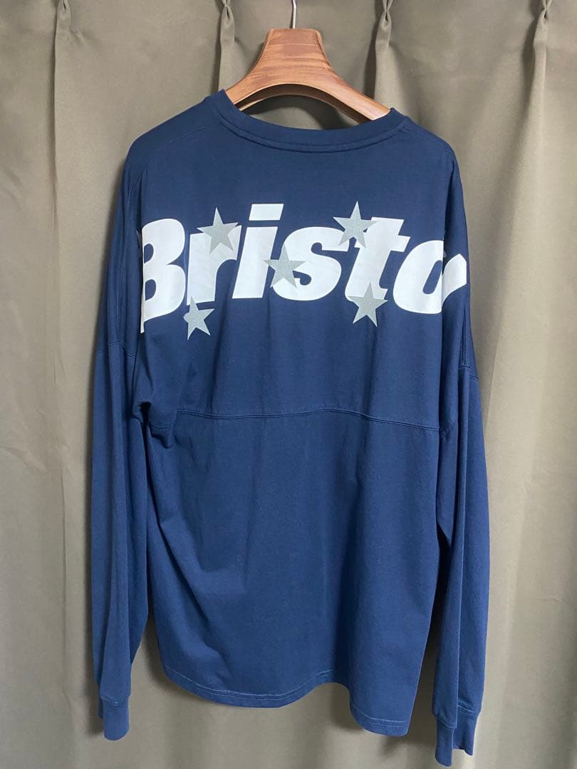 ぺ*y様 Bristolロゴ ネイビー 長袖カットソー F.C.R.B. カットソー CUTーOFF LOGO L／S TEE FCRBー