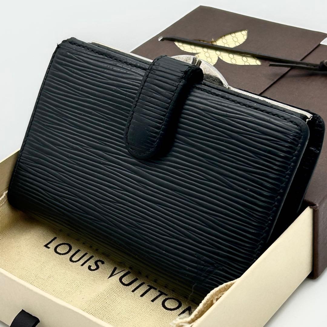 ルイ ヴィトン エピ ポルト モネ ヴィエノワ がま口 折り財布