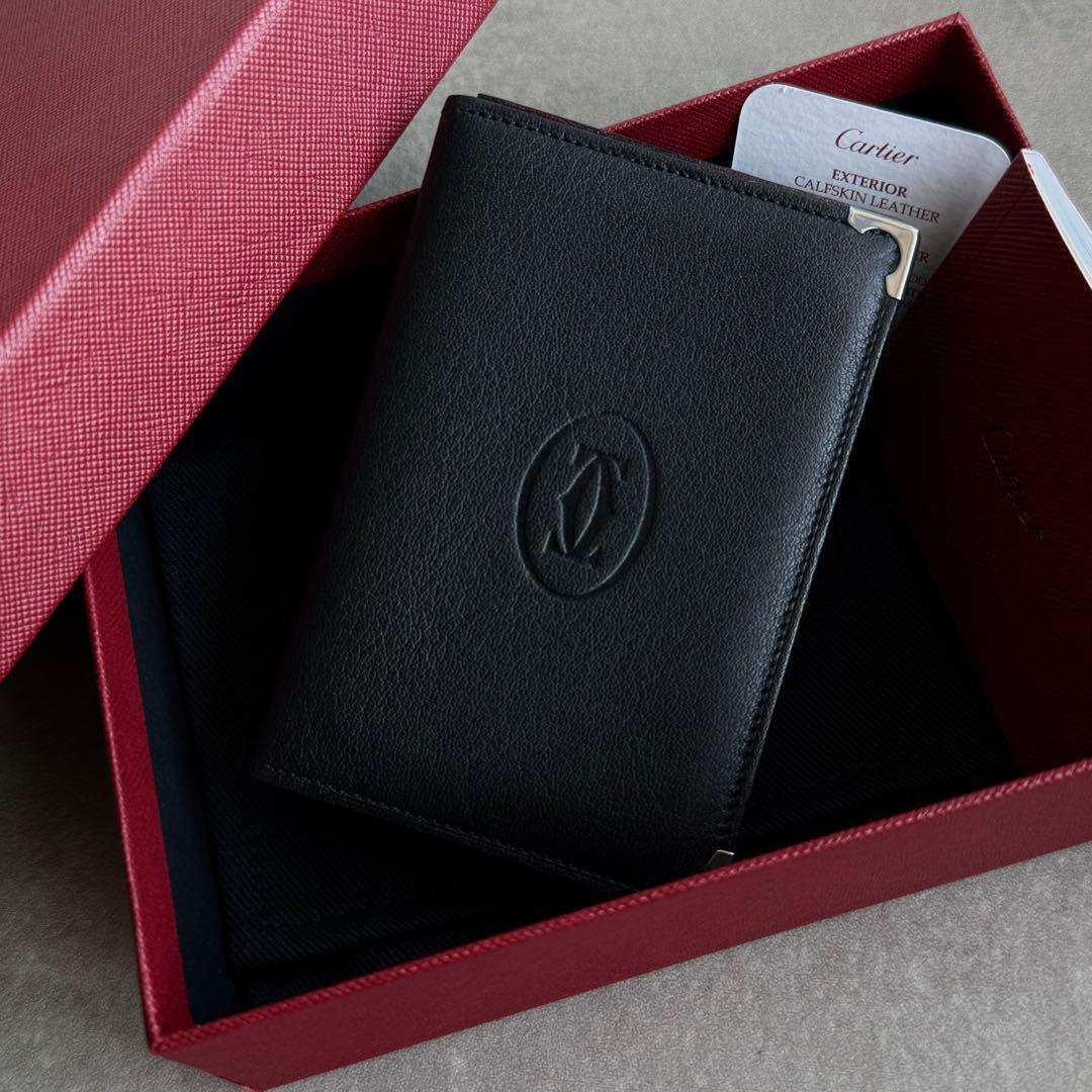 Cartier マストドゥ カーフスキン 名刺入れ カードケース 黒 ボルドー 楽天市場】カルティエ 名刺入れ ブラック×ボルドー マスト ドゥ