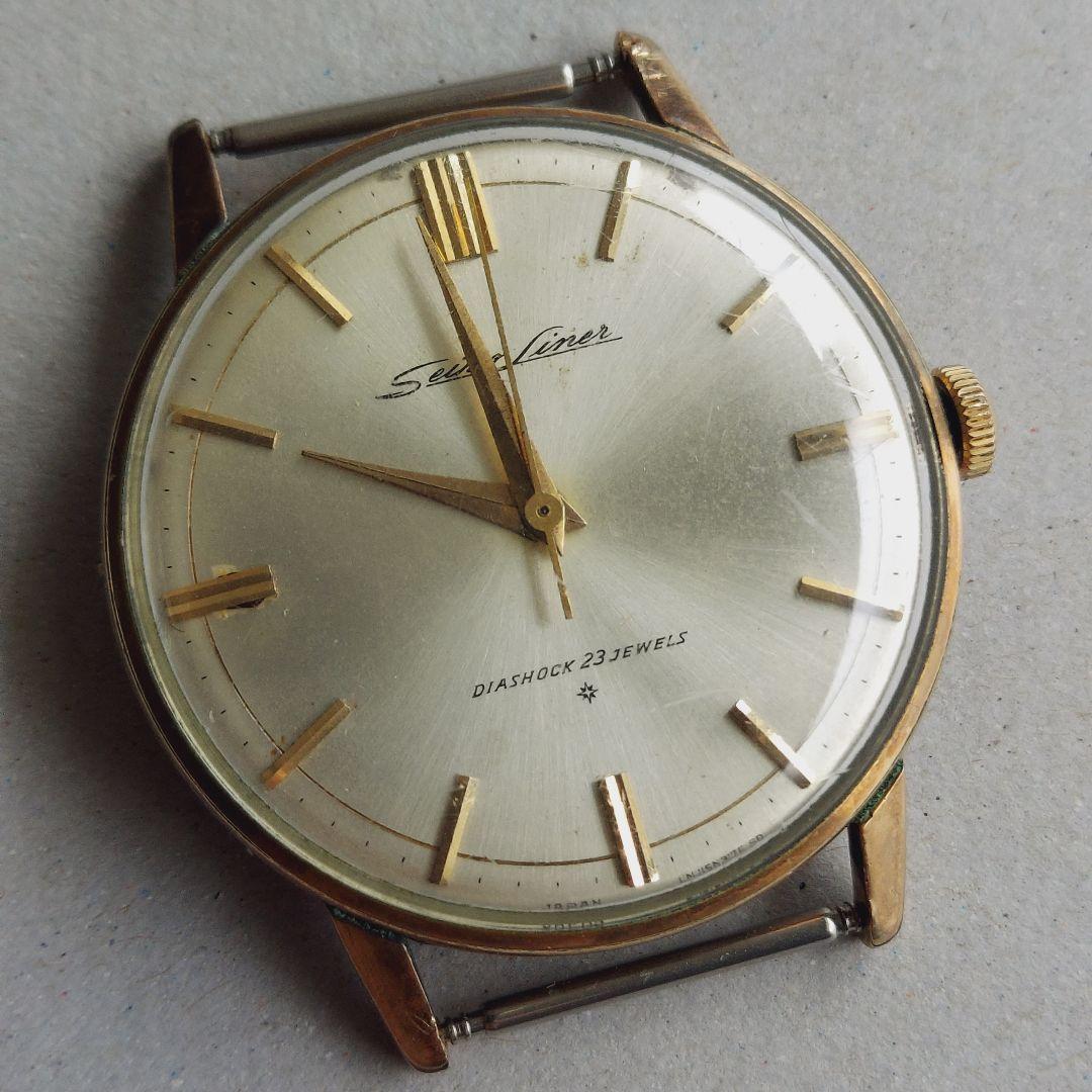 SEIKO セイコー ライナー 23石 手巻き 腕時計 アンティーク 極美品 SEIKO セイコー ライナー DIASHOCK 23石 手巻き｜Yahoo!フリマ