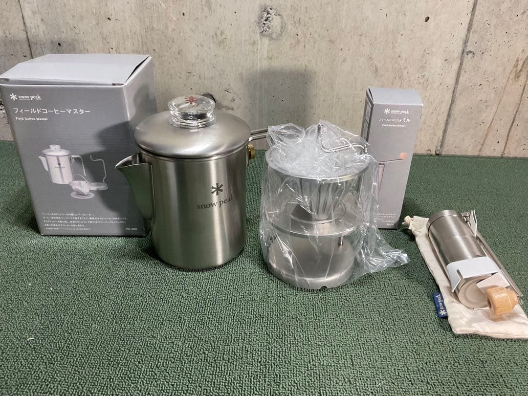 新品セット フィールドコーヒーマスター ＆ フィールドバリスタミル スノーピーク Camping equipment] Snow Peak Field Barista Series [Outdoor
