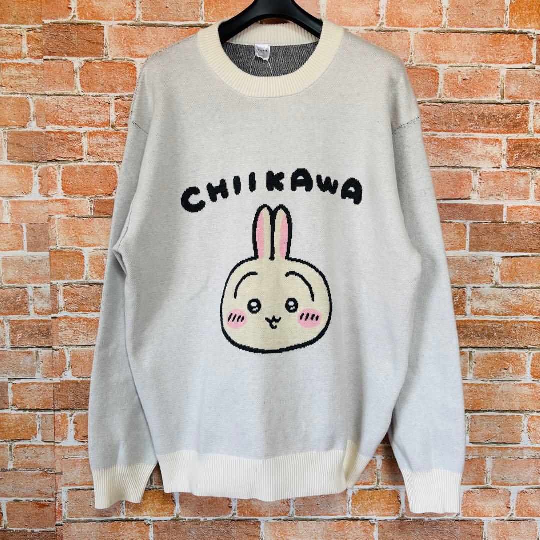 ちいかわ ウサギ アベイル ニット プルオーバー セーター 白 メンズ L