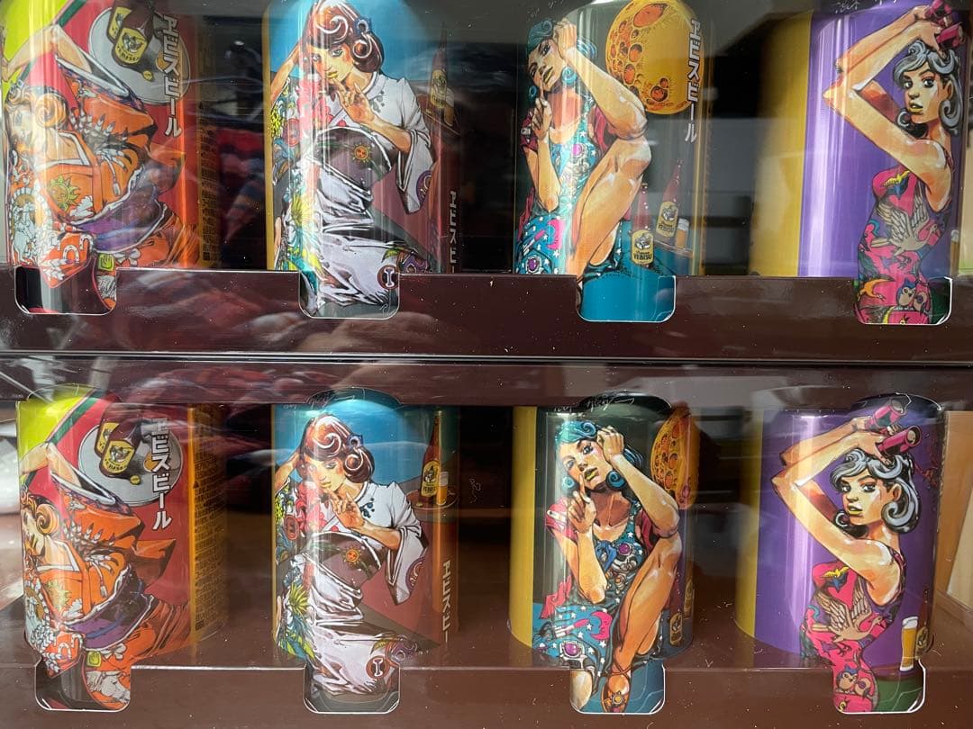 エビスビール 荒木飛呂彦描き下ろし 原画複製デザイン缶（当選品） エビスビール 荒木飛呂彦 デザイン 350 500 6缶パック 2個 紙袋付属