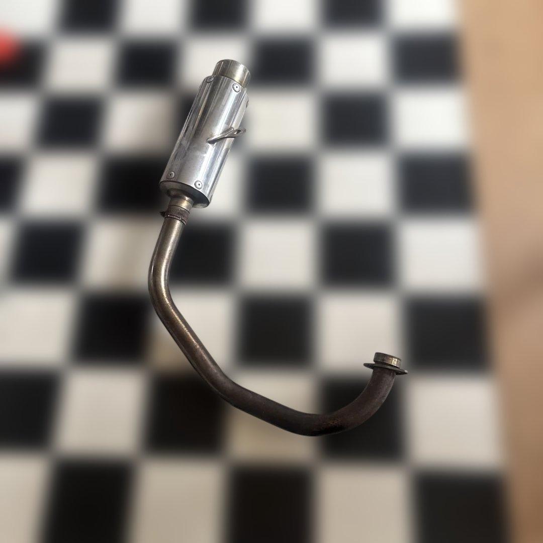 バイク用マフラー TW200 プリティー YAMAHA TW200 TW225 ショート管 70π ブラック マフラー