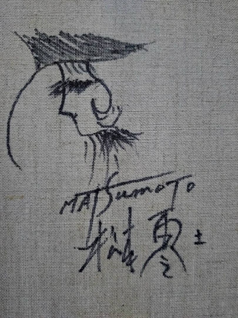 F6号】松本零士【銀河鉄道999】手描き作品/表裏サイン/油彩/アクリル