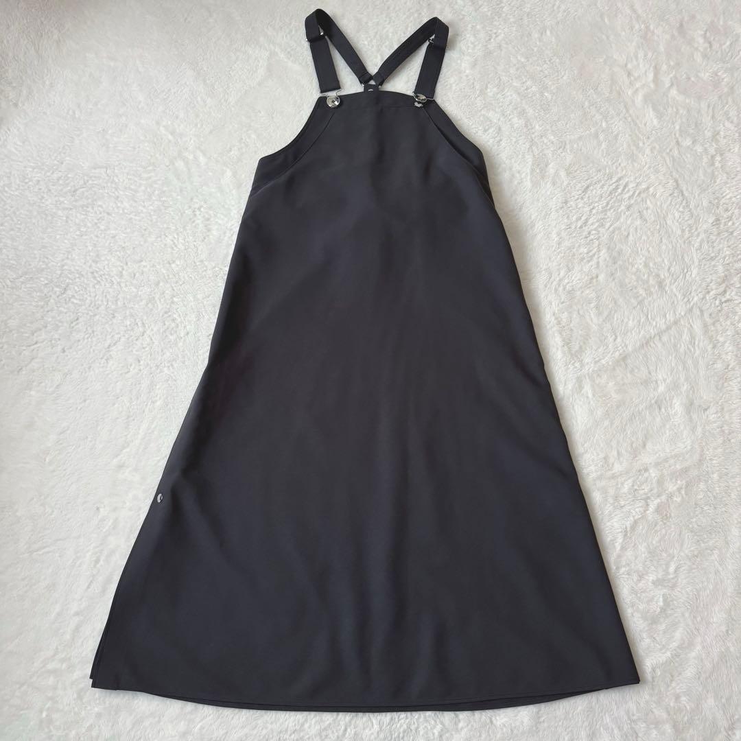 THE RERACS ユナイテッドアローズ別注　エプロンワンピース　ダークグレー 別注】＜THE RERACS ＞ タック ワンピース