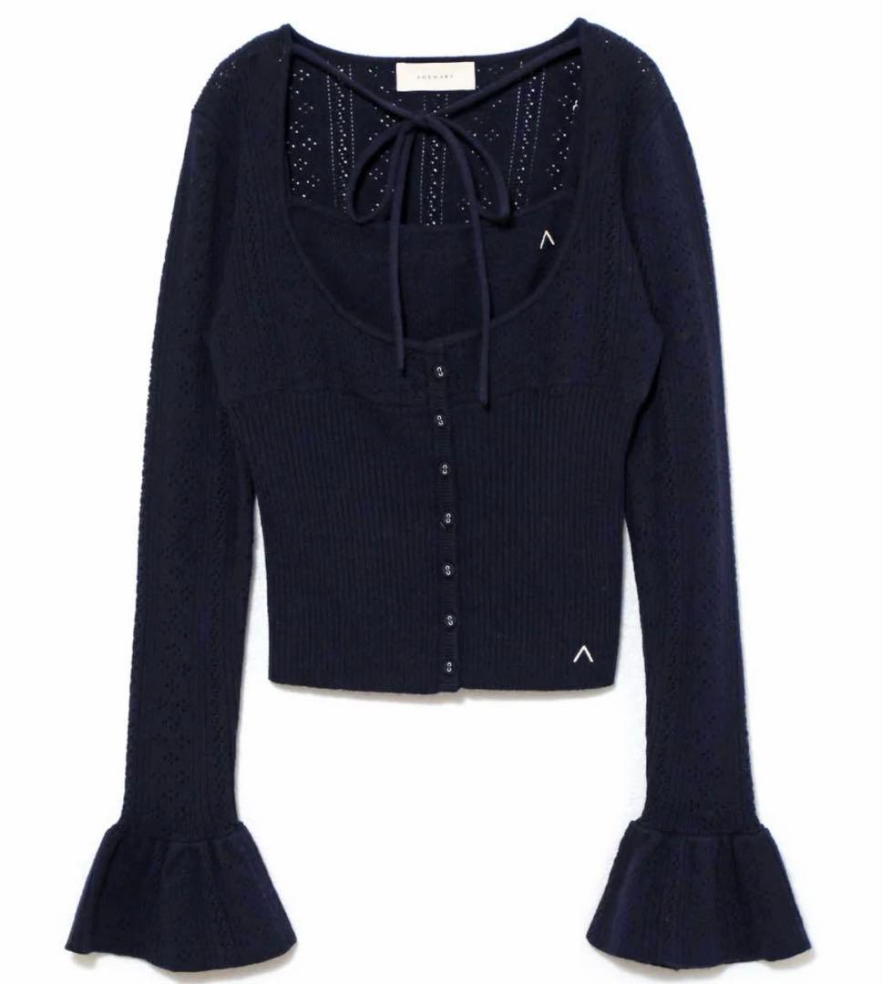 トップス andmary Raelynn knit tops navy ANDMARY】Realynn knit tops