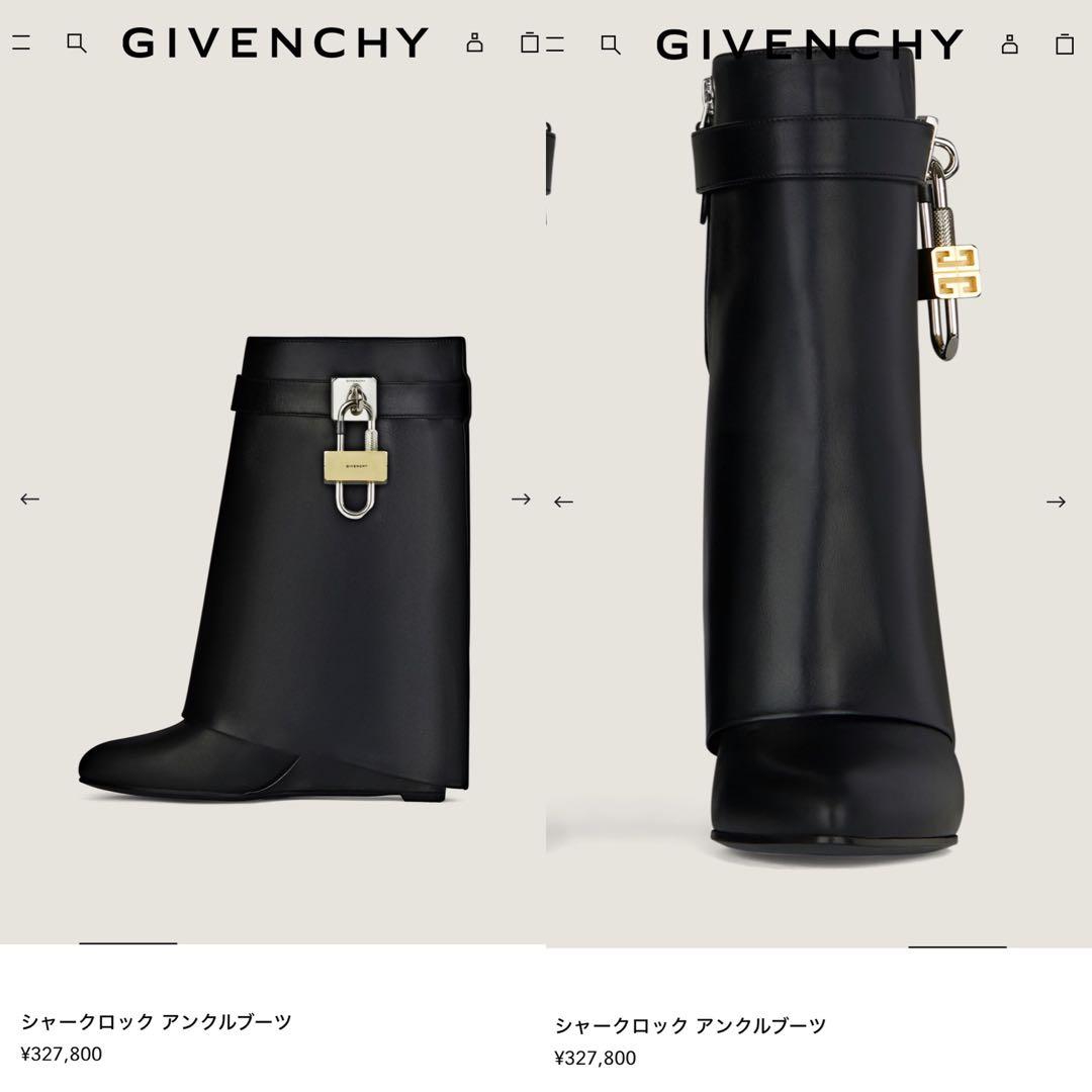 極美品 ジバンシィ 黒レザー シャークロックブーツ 36 牛革 - メルカリ