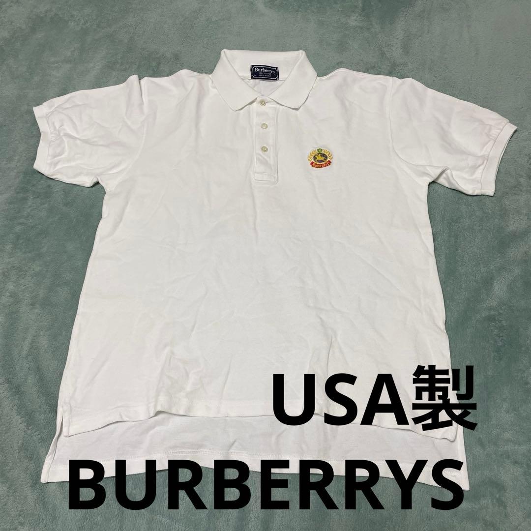 USA製】Burberrys バーバリー 90s エンブレム刺繍 ポロシャツ - メルカリ