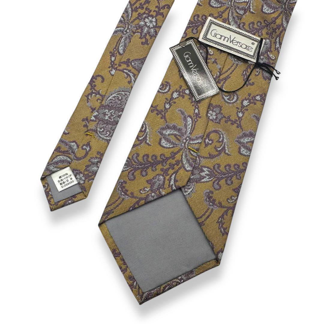 タグ付き美品✨GIANNI VERSACE ネクタイ ジャガード 光沢感【H