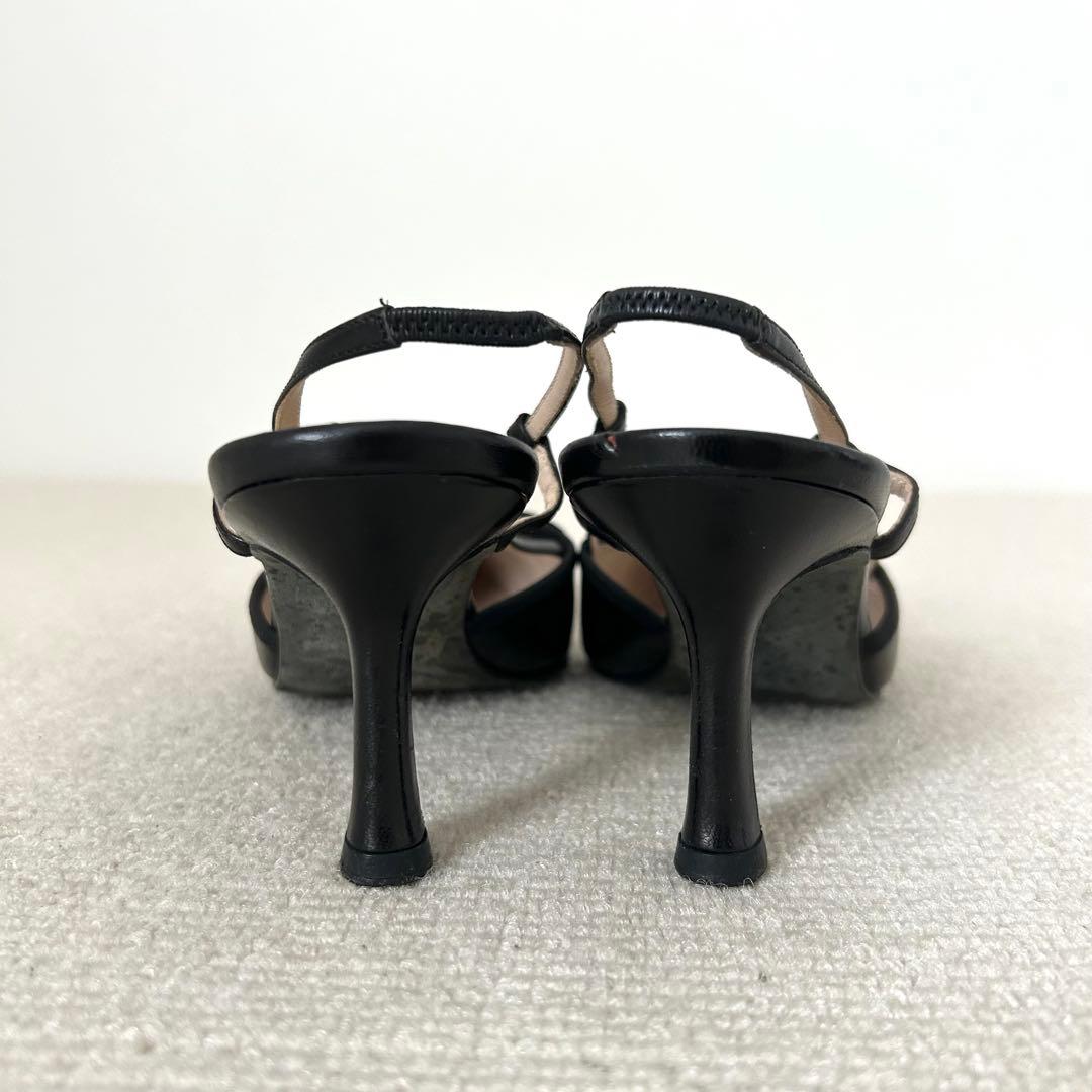 CHANEL シャネル パンプス ミュール 黒 22.5cm