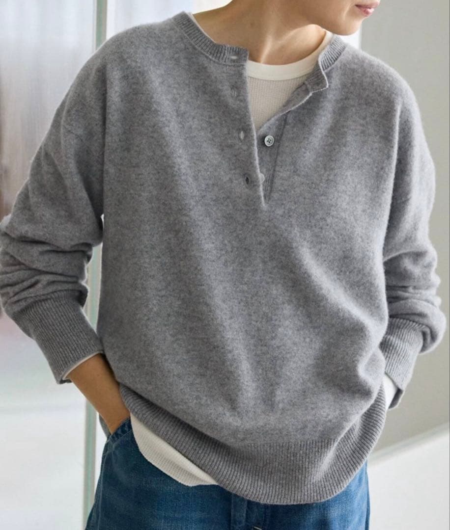 slobeiena ニット echecsヘンリープルオーバー echecs ヘンリープルオーバー（ニット／セーター）｜SLOBE IENA