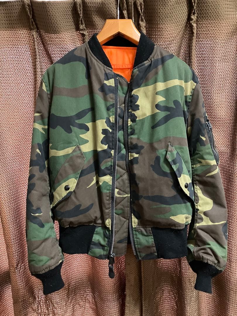 K*g様 90s USA製　ALPHA MA-1 迷彩　S 90's usa製 alpha ma-1 woodland camo XL #madeinusa #alpha #ma1