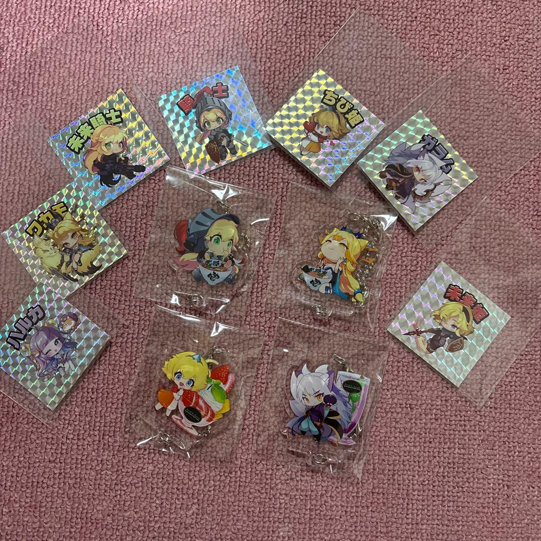 ガーディアンテイルズ　コラボグッズ　アクリルキーホルダー　シール　ガデテル ガーディアンテイルズ コラボグッズ アクリルキーホルダー シール