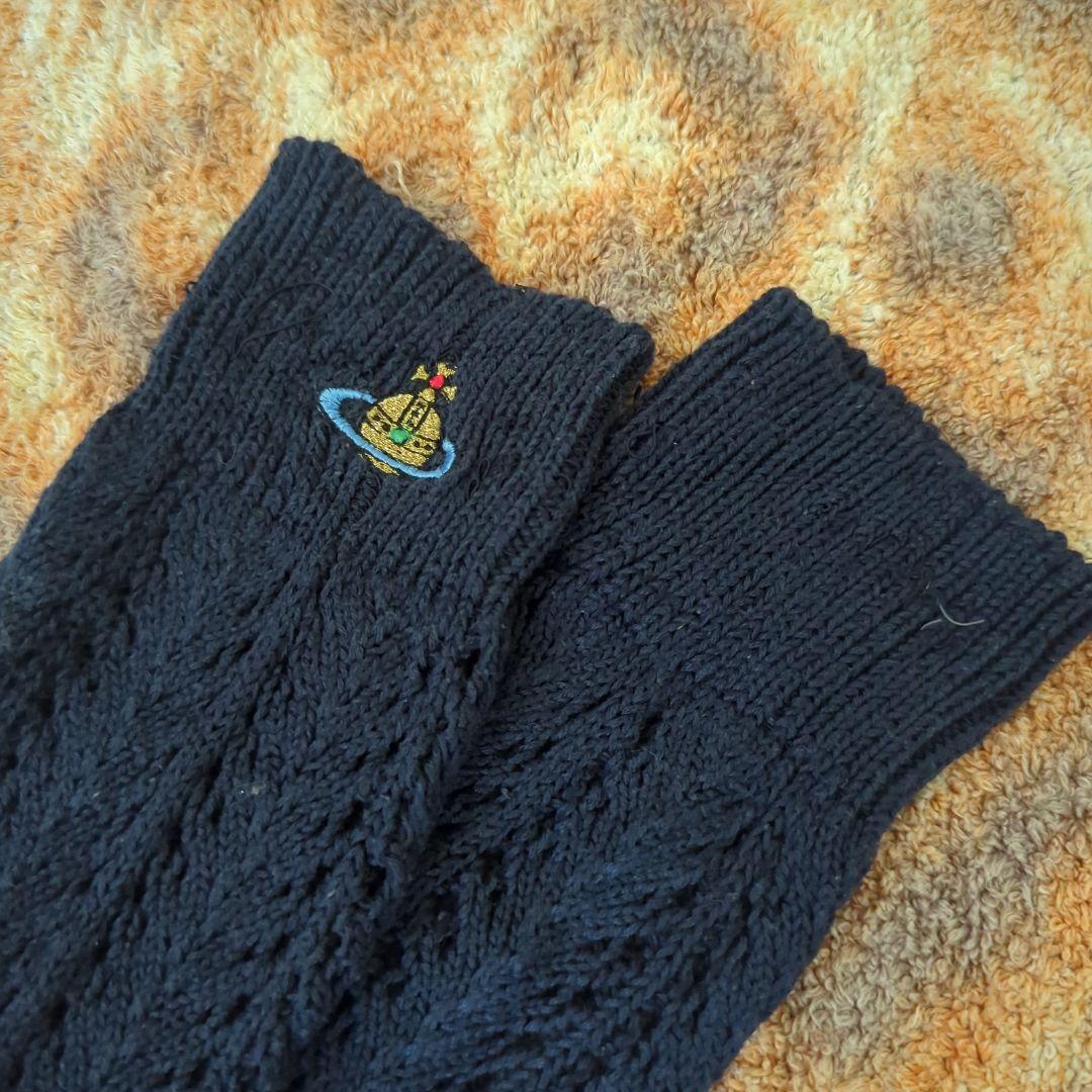 値下 レア ヴィヴィアンウエストウッド クロシェ編み ニーハイソックス