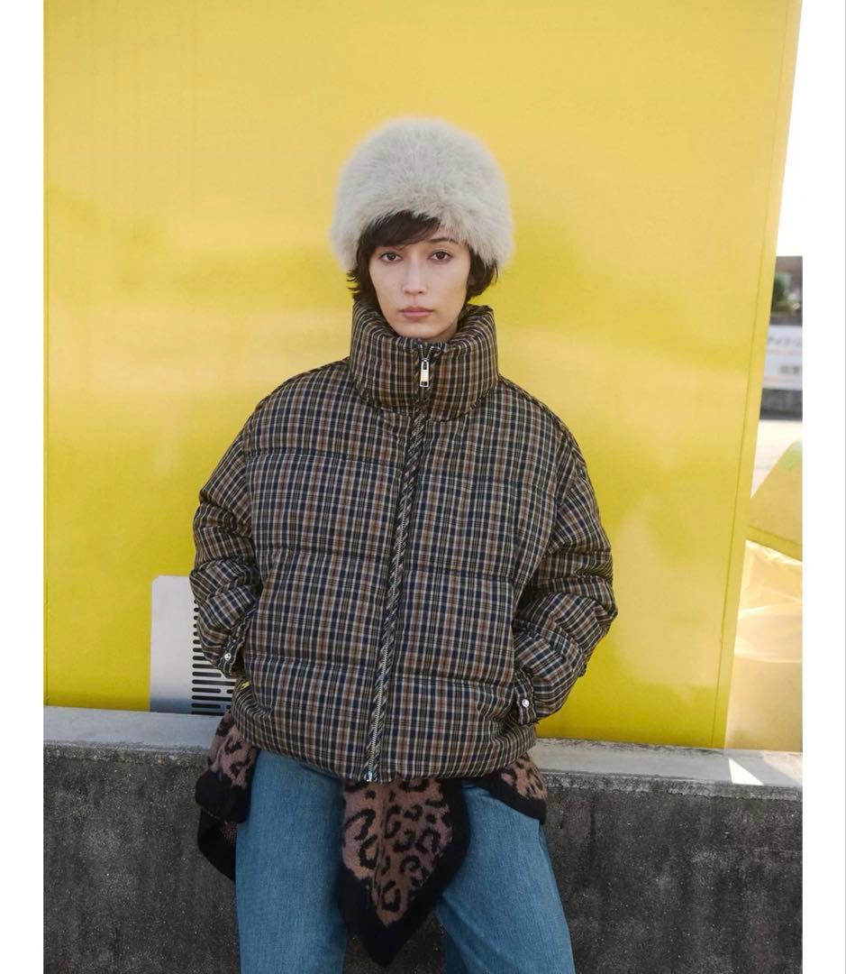 タグ付き新品☆ZARAのチェック柄キルティングアノラック☆Mサイズ