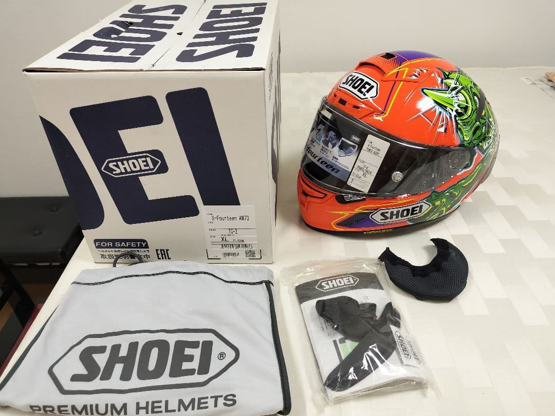 SHOEI X-Fourteen パワーラッシュTC-8 ほぼ未使用 XL Webike | SHOEI ショウエイ X-14 POWER RUSH［X-FOURTEEN エックス