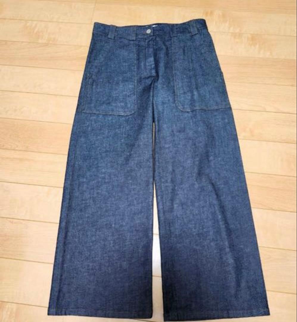 MONCLER モンクレール　デニムワイドパンツ MONCLER - MONCLER モンクレール デニムパンツ M 紺 【古着】【中古