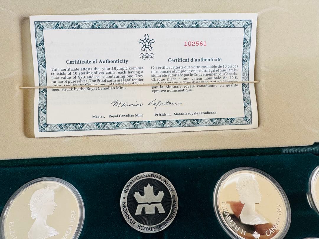 希少】カナダカルガリーオリンピック 記念銀貨 1988年 10枚セット