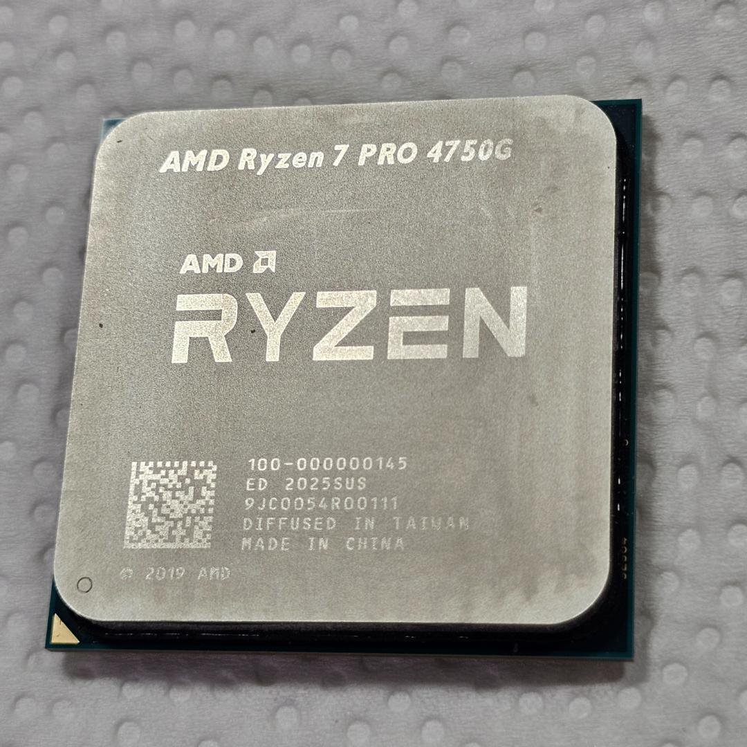 AMD Ryzen 7 PRO 4750G CPU 現状品 AMD Ryzen 7 PRO 4750G 3.6GHz Socket-AM4 Zen-2 Desktop OEM CPU 100