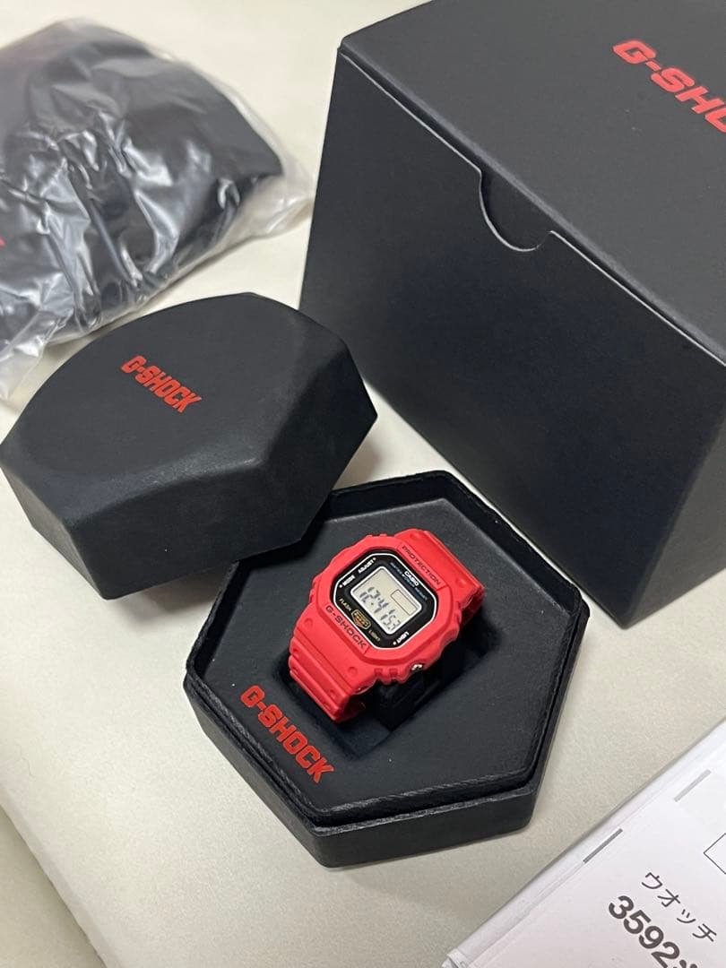 新品CASIO G-SHOCK DWN-5600-4JR リングウォッチ レッド - メルカリ