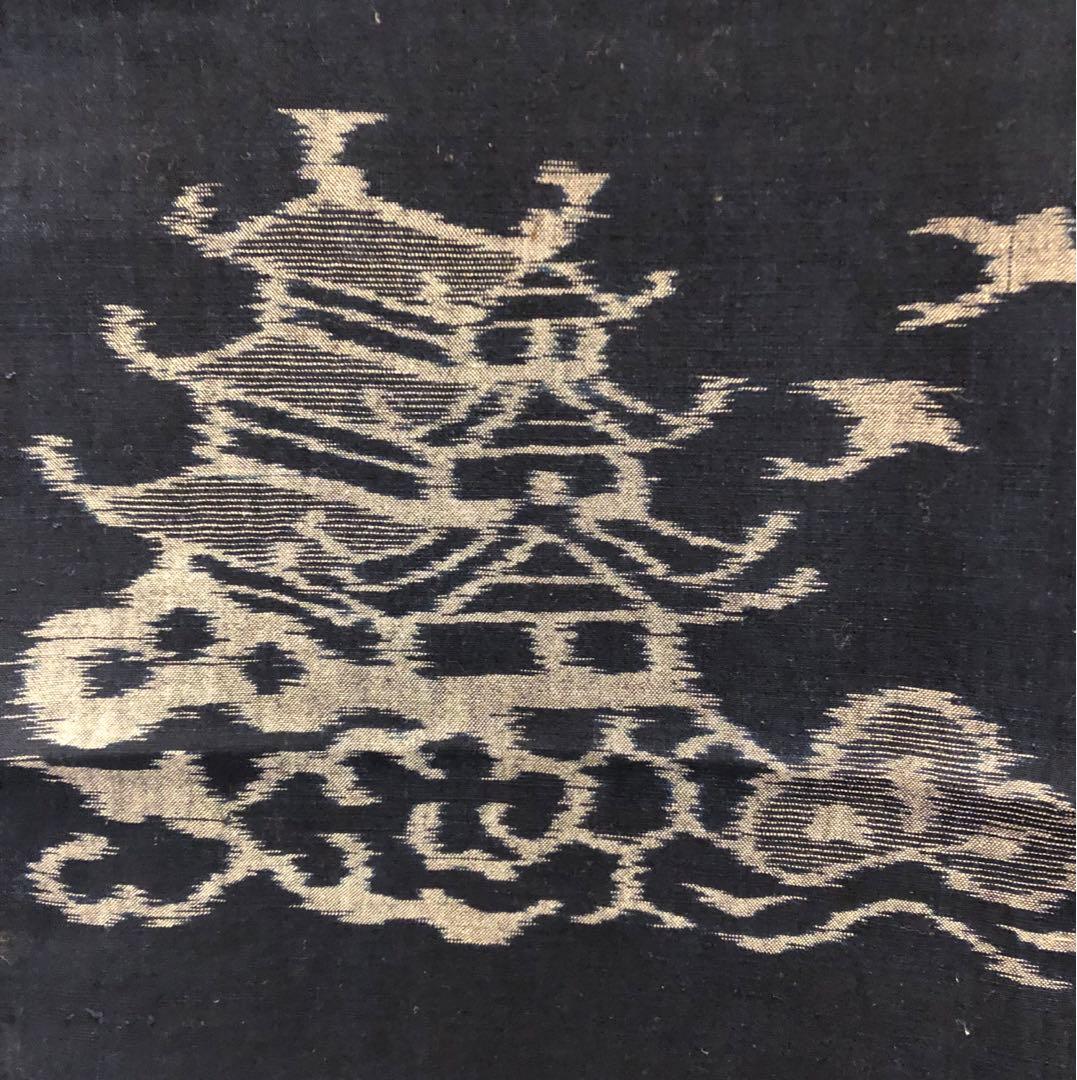 藍染絵絣木綿 時代物 古布 マ-829 三巾 - メルカリ