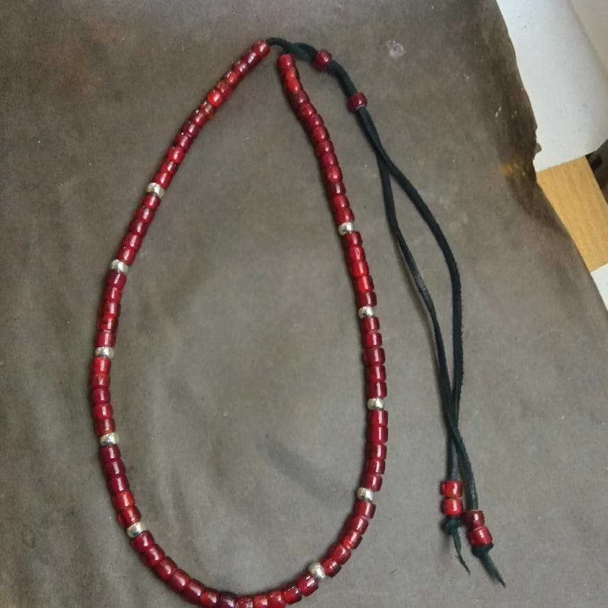 ちーちゃん様　ホワイトハーツビーズネックレス　シルバー９２５ ホワイトハーツ＆シルバービーズ・SVワイヤーチョーカーネックレス