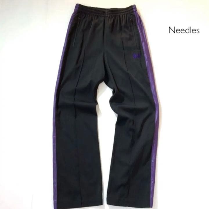 ニードルス トラックパンツ 黒紫 - メルカリ