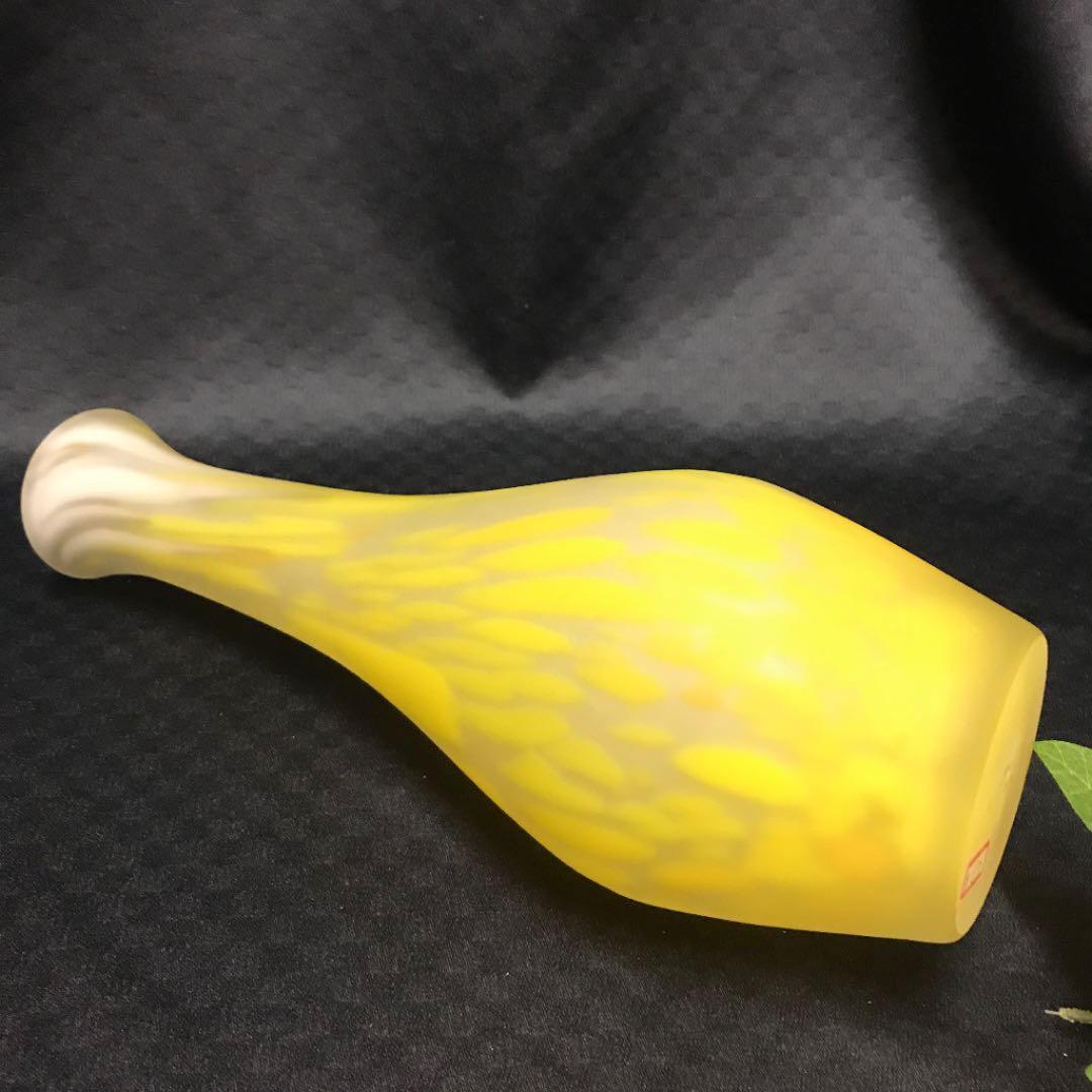 ガラス工芸家 藤田喬平 手吹き瓶 花瓶 美術品 手吹きガラス工芸品 作家