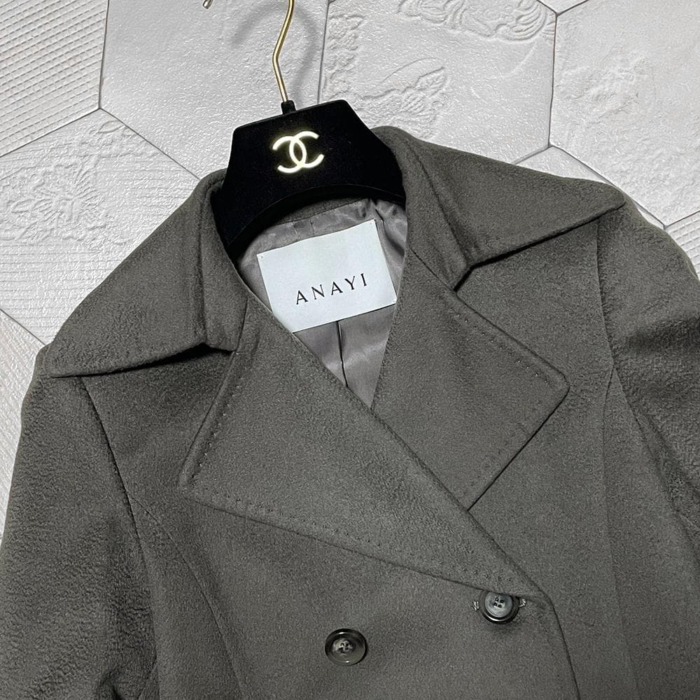 完売！ANAYI 伊MTR社 ピュアカシミヤ100％ カシミヤドレストレンチ S