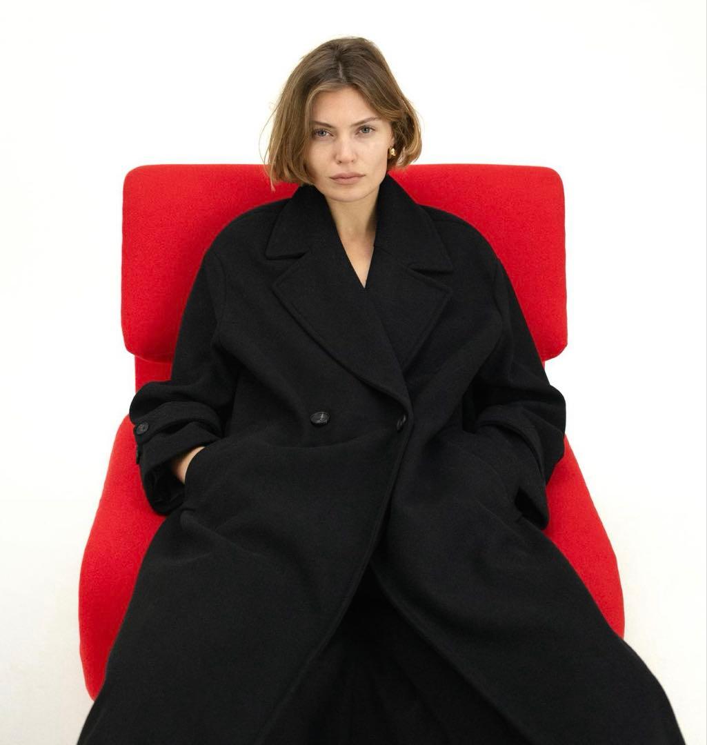 ZARA ザラ ソフトなオーバーサイズコート ブラック M - メルカリ